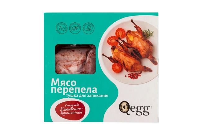 Тушка перепела в маринаде «Клюквенно-Брусничный» в пакете для запекания охл., 500гр