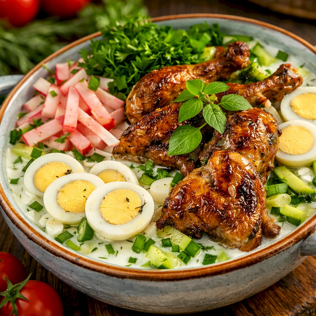 Окрошка на кефире