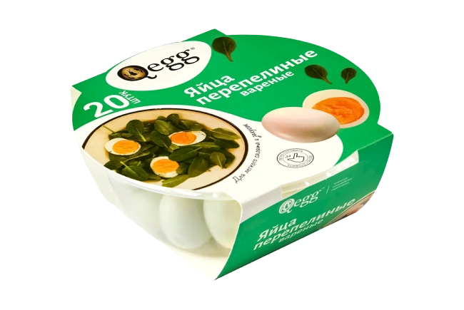 Яйцо вареное перепелиное 20 шт.