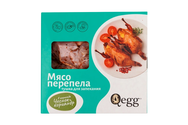 Тушка перепела в маринаде «Чеснок-Кориандр» в пакете для запекания охл., 500гр