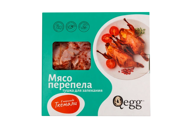 Тушка перепела в маринаде «Ткемали» в пакете для запекания охл., 500 г