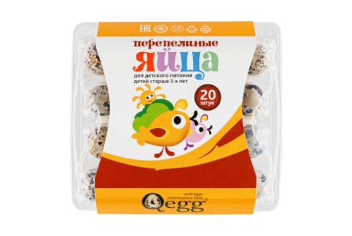 Яйцо перепелиное для детского питания детей старше 3-х лет 20 шт.