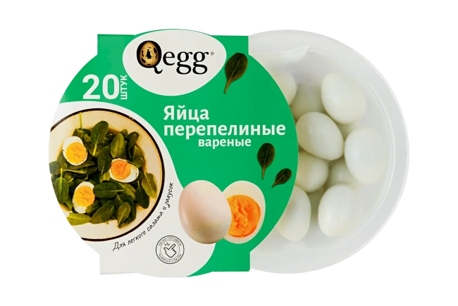 Яйцо вареное перепелиное 20 шт.