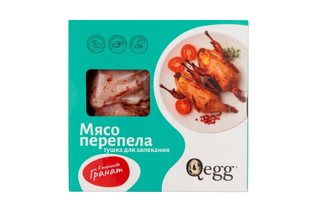 Тушка перепела в маринаде «Гранат» в пакете для запекания охл., 500гр