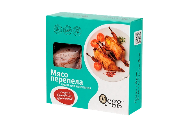 Тушка перепела в маринаде «Клюквенно-Брусничный» в пакете для запекания охл., 500гр