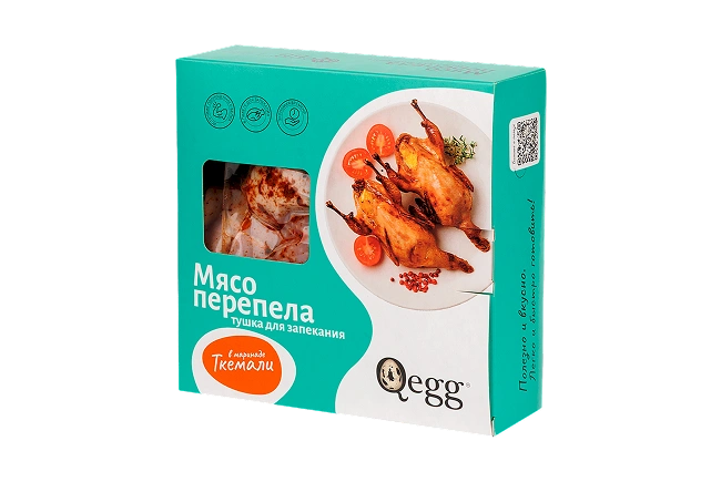 Тушка перепела в маринаде «Ткемали» в пакете для запекания охл., 500 г