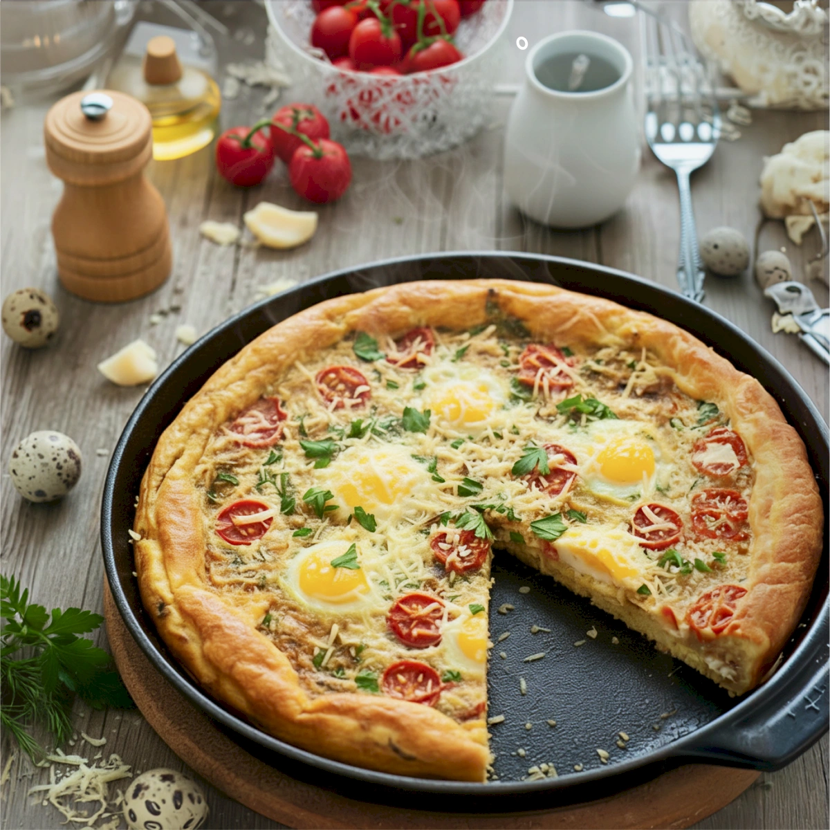 Омлет из перепелиных яиц