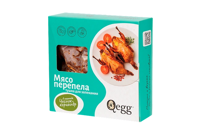 Тушка перепела в маринаде «Чеснок-Кориандр» в пакете для запекания охл., 500гр